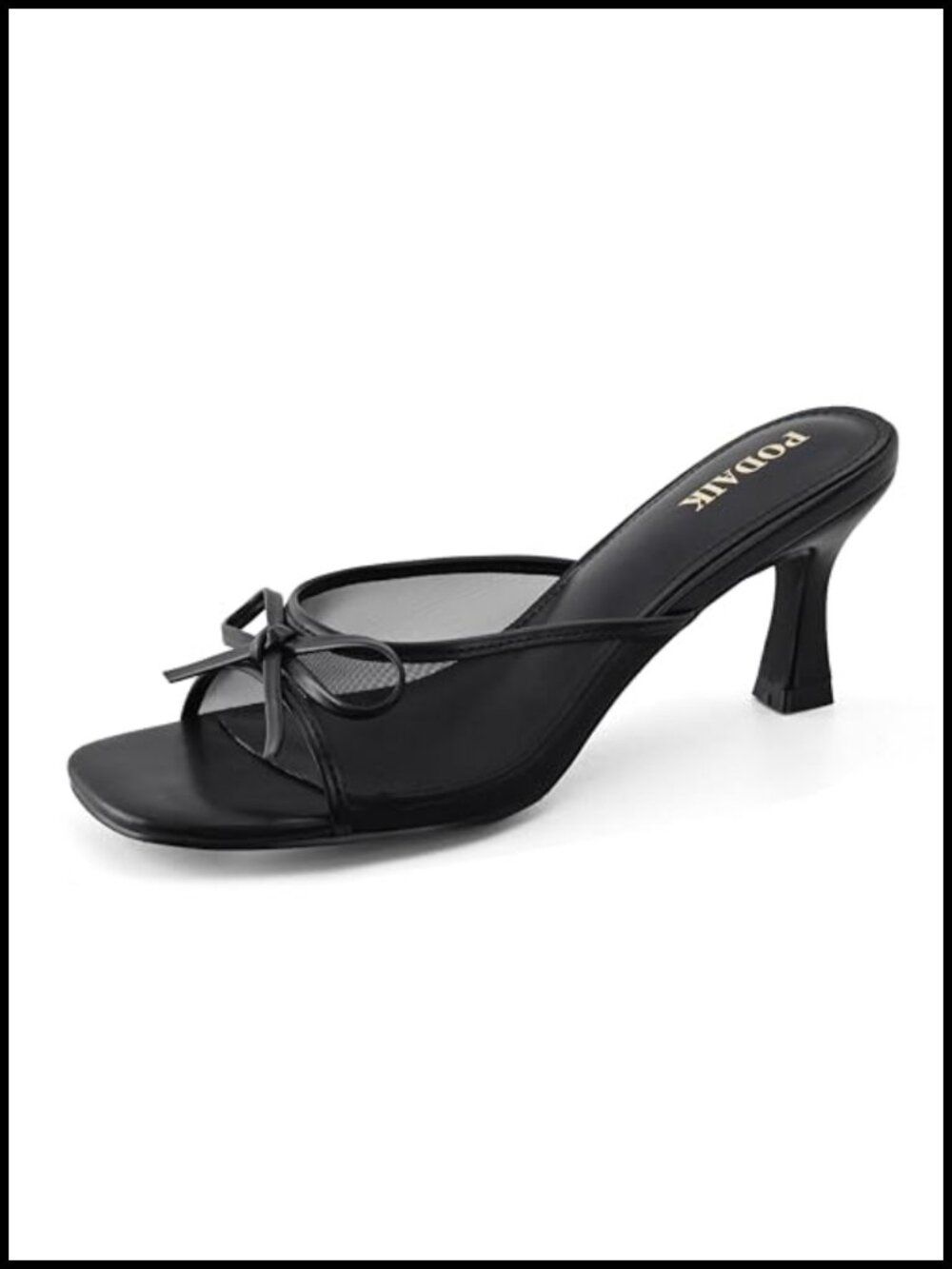 Women's Kitten Heel Slip On Sandals Bow Mules Square Open Toe Dress Party Slides